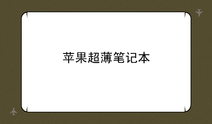 苹果超薄笔记本