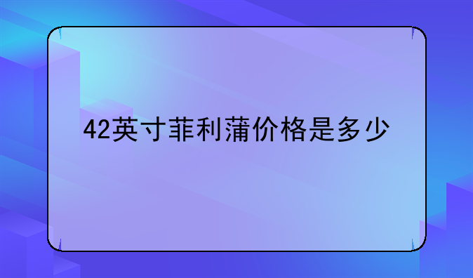 42英寸菲利蒲价格是多少