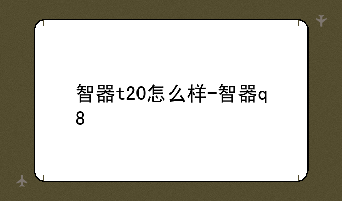 智器t20怎么样-智器q8