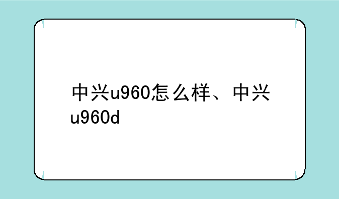 中兴u960怎么样、中兴u960d
